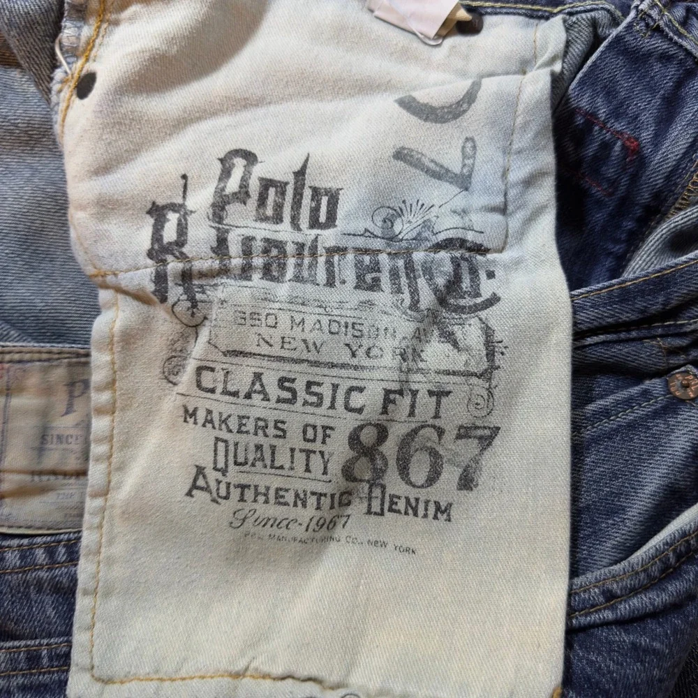 Polo Ralph Lauren‎ Jeans Classic Fit Authentic Vintage Denim Blue Jeans 34/34